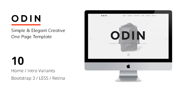 ODIN v1.5 – 简单易用创意单页HTML5模板-蟹程序