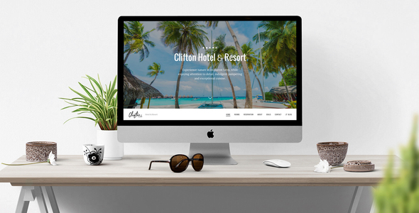 Clifton Hotel – 单页视差酒店预订HTML5模板-蟹程序