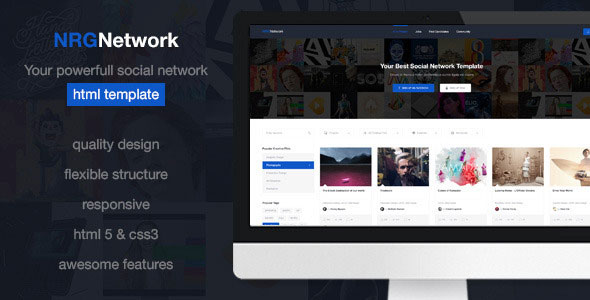 NRGnetwork 多用户分享图库 HTML模板-蟹程序