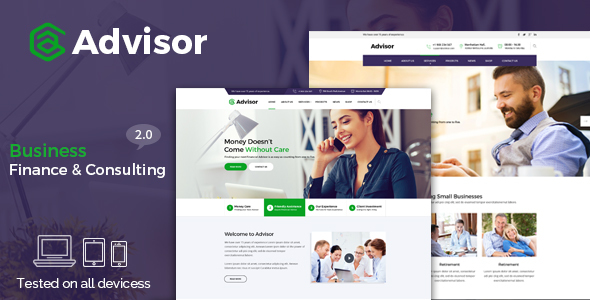 Advisor – 商业财务咨询HTML5模板-蟹程序