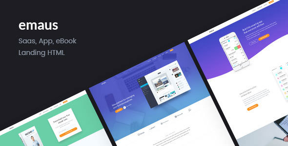 Emaus – 电子书响应式HTML着陆页-蟹程序