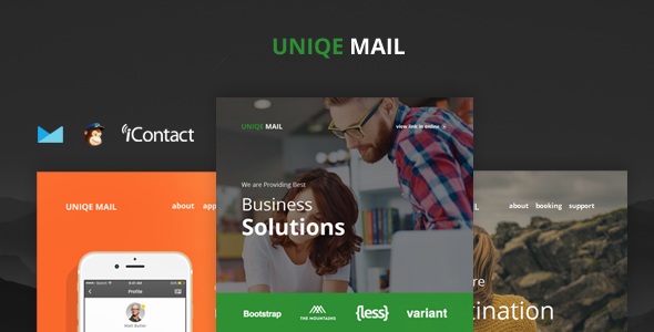 Uniqe Mail – 响应式电子邮件HTML5模板集-蟹程序