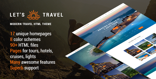 Let’s Travel v1.1.1 – 响应式旅游预订HTML模板-蟹程序