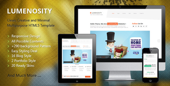LUMENOSITY v1.2 – 多用途响应式HTML5模板-蟹程序