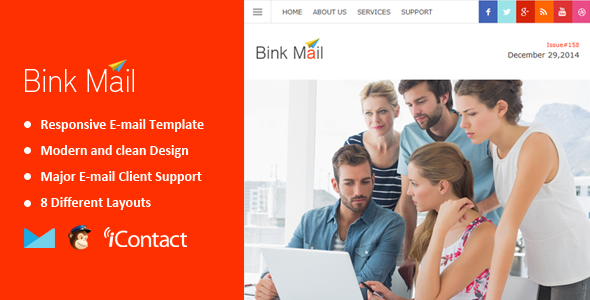 Bink Mail- 电子邮件Themebuilder模板-蟹程序
