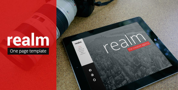 自适应全屏图片展示 REALM 单页视差 HTML5模板-蟹程序