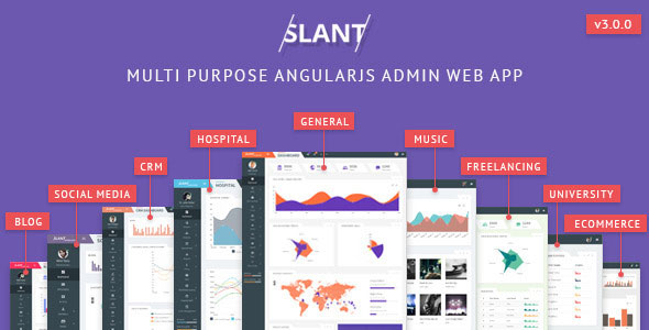 Slant 多用途后台面板 HTML5模板-蟹程序