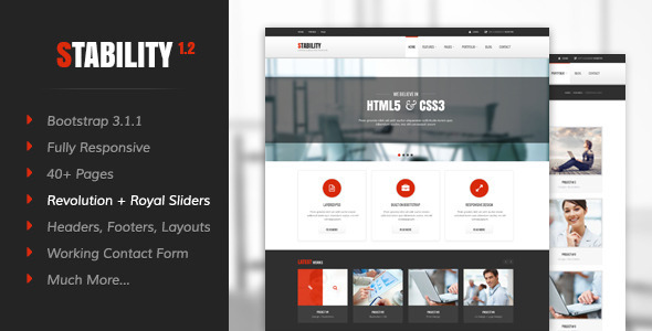 Stability HTML5+DIV+CSS3自适应静态网站模板主题-蟹程序