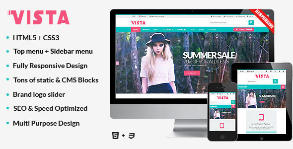 Vista 多用途购物商城 HTML5模板-蟹程序