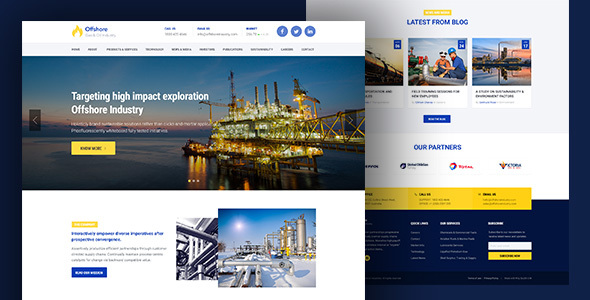 Offshore – 工业工厂响应式HTML5模板-蟹程序