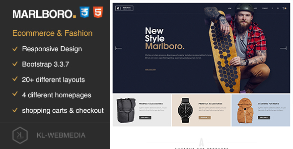 Marlboro – 电子商务eCommerce HTML5模板-蟹程序