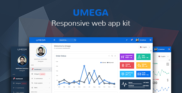 Umega – 响应式 Web App Kit 套件-蟹程序
