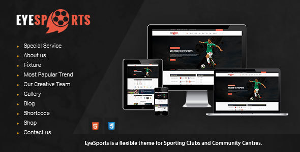Eye Sports – 赛事体育HTML模板-蟹程序