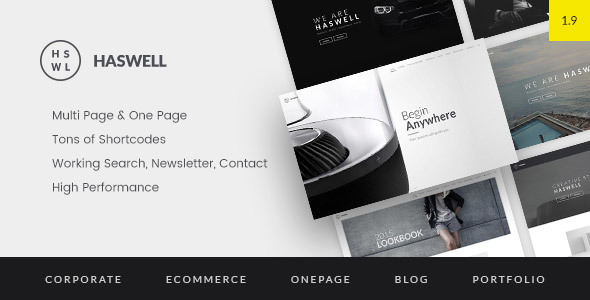 Haswell v1.9.2 – 多用途HTML5模板-蟹程序