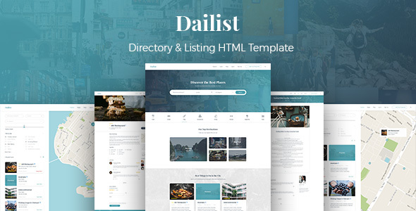 Dailist – 商家目录列表HTML模板-蟹程序