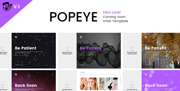 Popeye – 即将开始倒计时HTML5模板-蟹程序