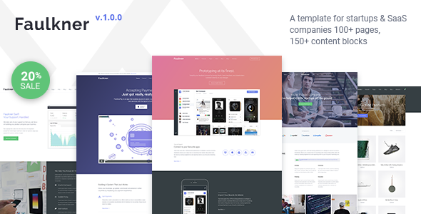 Faulkner v1.0.0 – 多用途HTML5模板-蟹程序