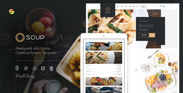 Soup – 餐厅在线预定系统HTML5模板-蟹程序