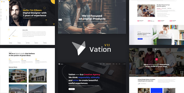 Vation v1.1 – 响应式多用途HTML5模板-蟹程序