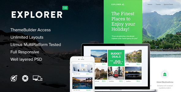 Explorer – 响应式Email模板-蟹程序