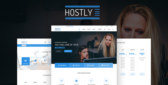 HOSTLY – 响应式主机域名HTML5模板-蟹程序