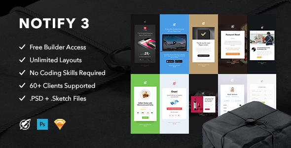 Notify3 – 邮件通知HTML5模板-蟹程序