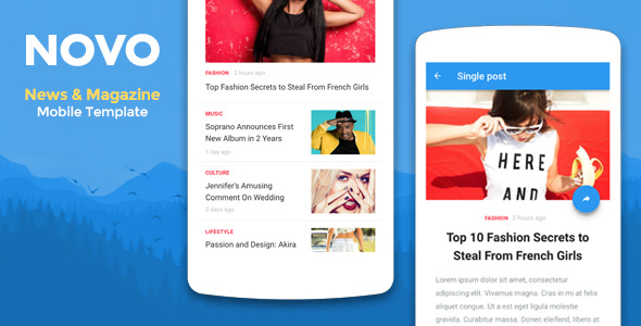 Novo – 新闻/杂志手机HTML模板-蟹程序