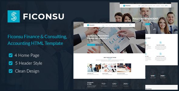 Ficonsu – 顾问财务HTML模板-蟹程序
