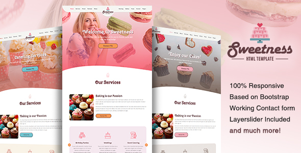Sweetness – 单页HTML模板-蟹程序