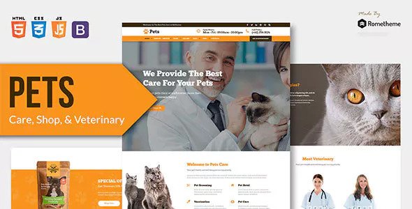 PETS – 宠物兽医HTML模板-蟹程序