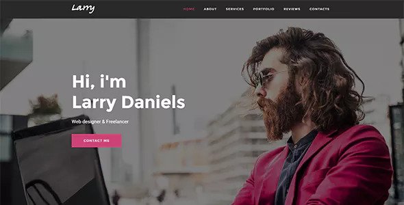 Larry – 个人单页HTML模板-蟹程序