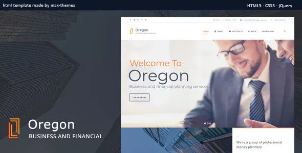 Oregon – 代理记账财务HTML模板-蟹程序