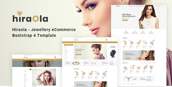 Hiraola – 珠宝电子商务Bootstrap 4模板-蟹程序