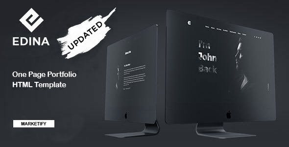 Edina – 个人作品展示简历HTML模板-蟹程序
