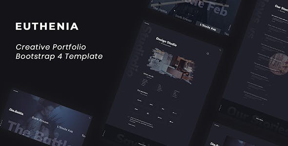 Euthenia – 创意作品展示 Bootstrap 4 模板-蟹程序