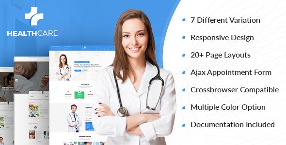 Health Care – 医院诊所医疗HTML模板-蟹程序