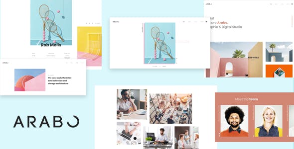 Arabo – 创意作品展示HTML模板-蟹程序