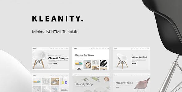 Kleanity – 极简主义作品展示HTML模板-蟹程序