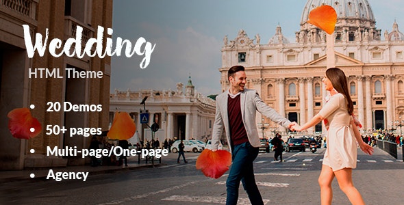 Wedding – 响应式婚庆活动HTML 模板-蟹程序