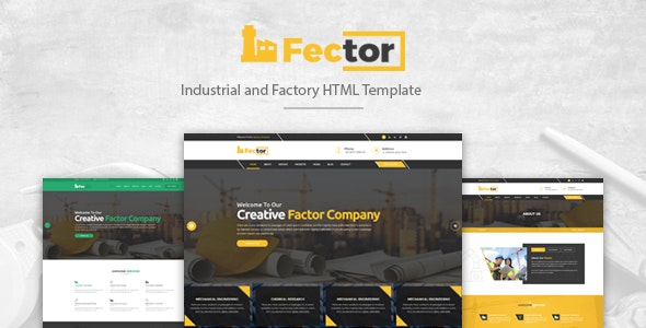 Fector – 工厂工业企业HTML模板-蟹程序