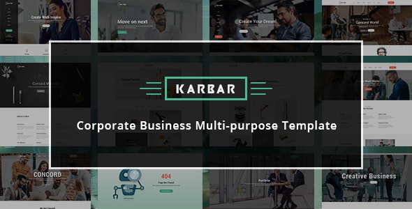 Karbar – 多用途 Bootstrap 4 模板-蟹程序