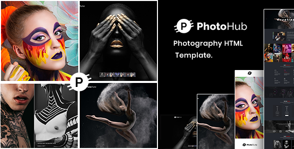 Photohub – 创意摄影相册HTML模板-蟹程序