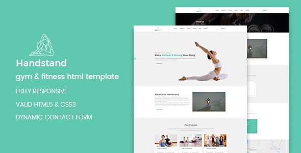 Handstand – 健身房瘦身HTML模板-蟹程序