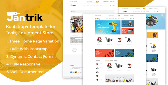 Jantrik – 工具设备商店电子商务HTML模板 – v1.1-蟹程序