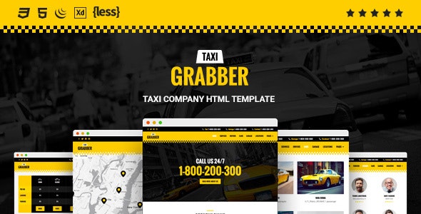Taxi Grabber – 出租车HTML模板-蟹程序