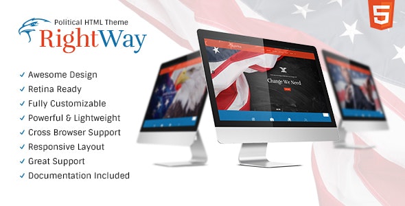 Right Way – 政府事业单位网站HTML模板-蟹程序
