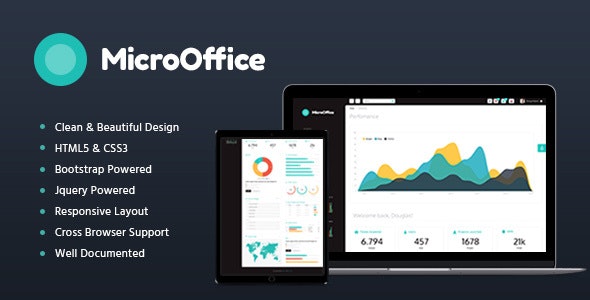 Micro Office – HTML 后台管理模板 – v1.2-蟹程序