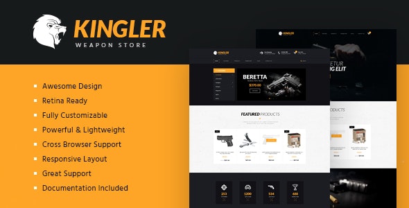 Kingler – 游戏武器装备商店模板 – v2.0-蟹程序