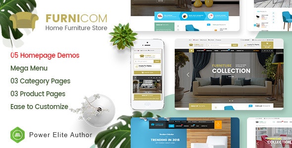 Furnicom – 响应式家具HTML模板-蟹程序
