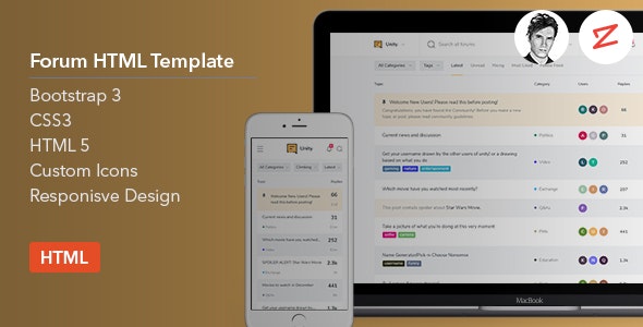 Forum HTML Template 论坛社区HTML模板-蟹程序
